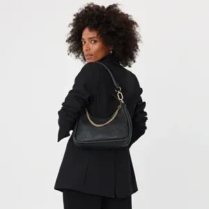 Saben Odette Handbag Black Python