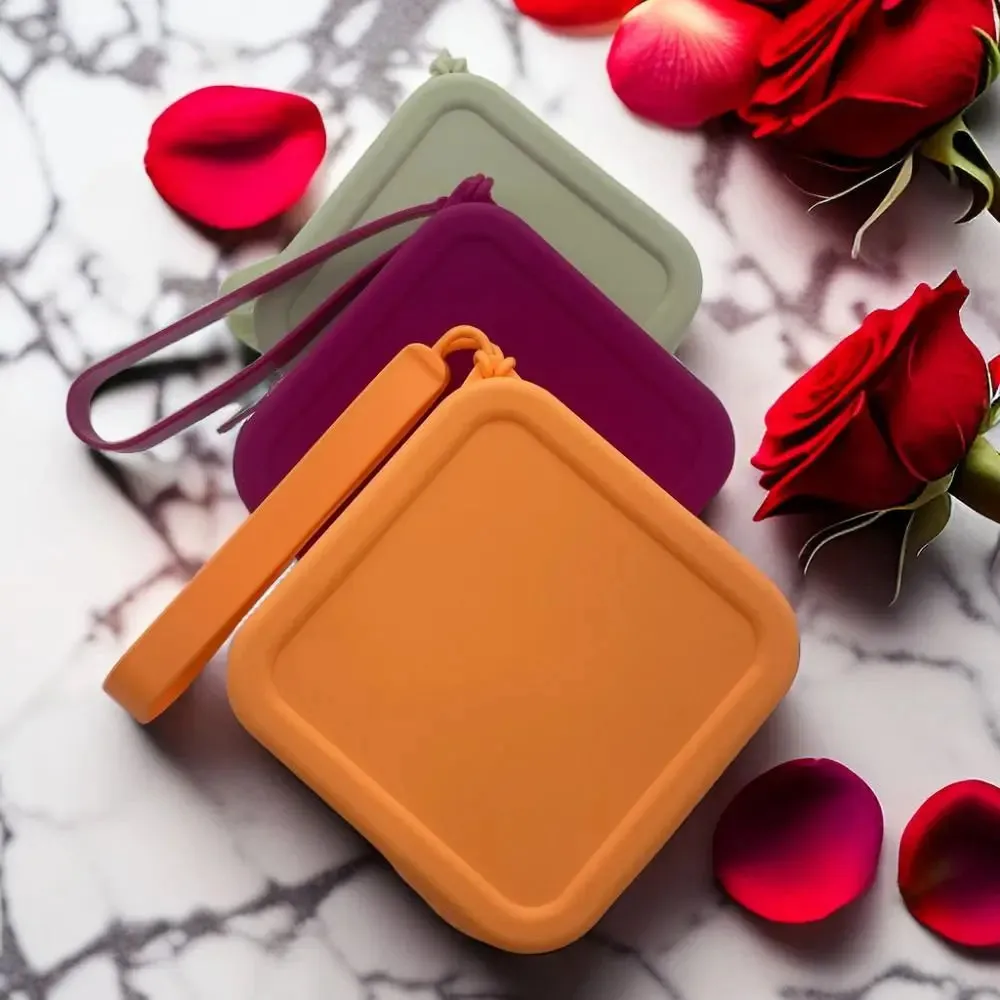 Silicone Square  Storage Cosmetic Bag