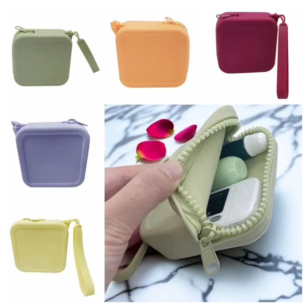 Silicone Square  Storage Cosmetic Bag