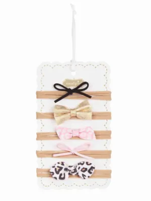 small leather bow set