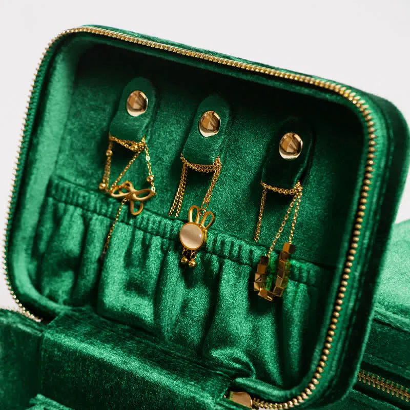 Storage Bag for Women Adjustable 2 Tier Jewelry Organizer