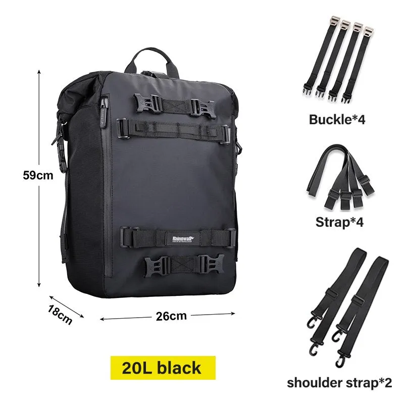 Waterproof Rear Seat Motorcycle Saddle Backpack