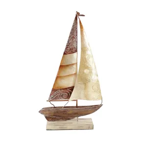 White & Brown Capiz Boat
