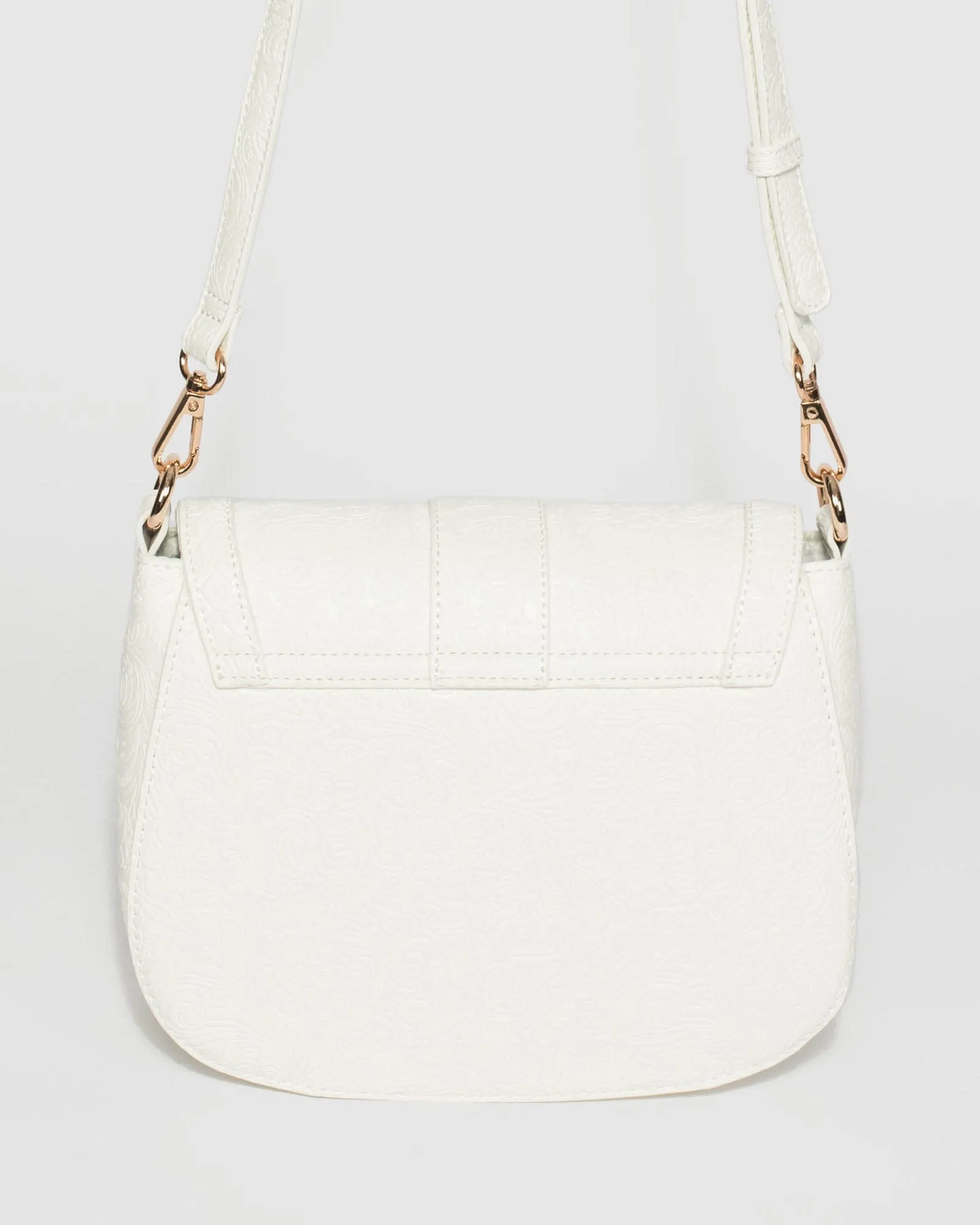White Aria Tassel Saddle Bag
