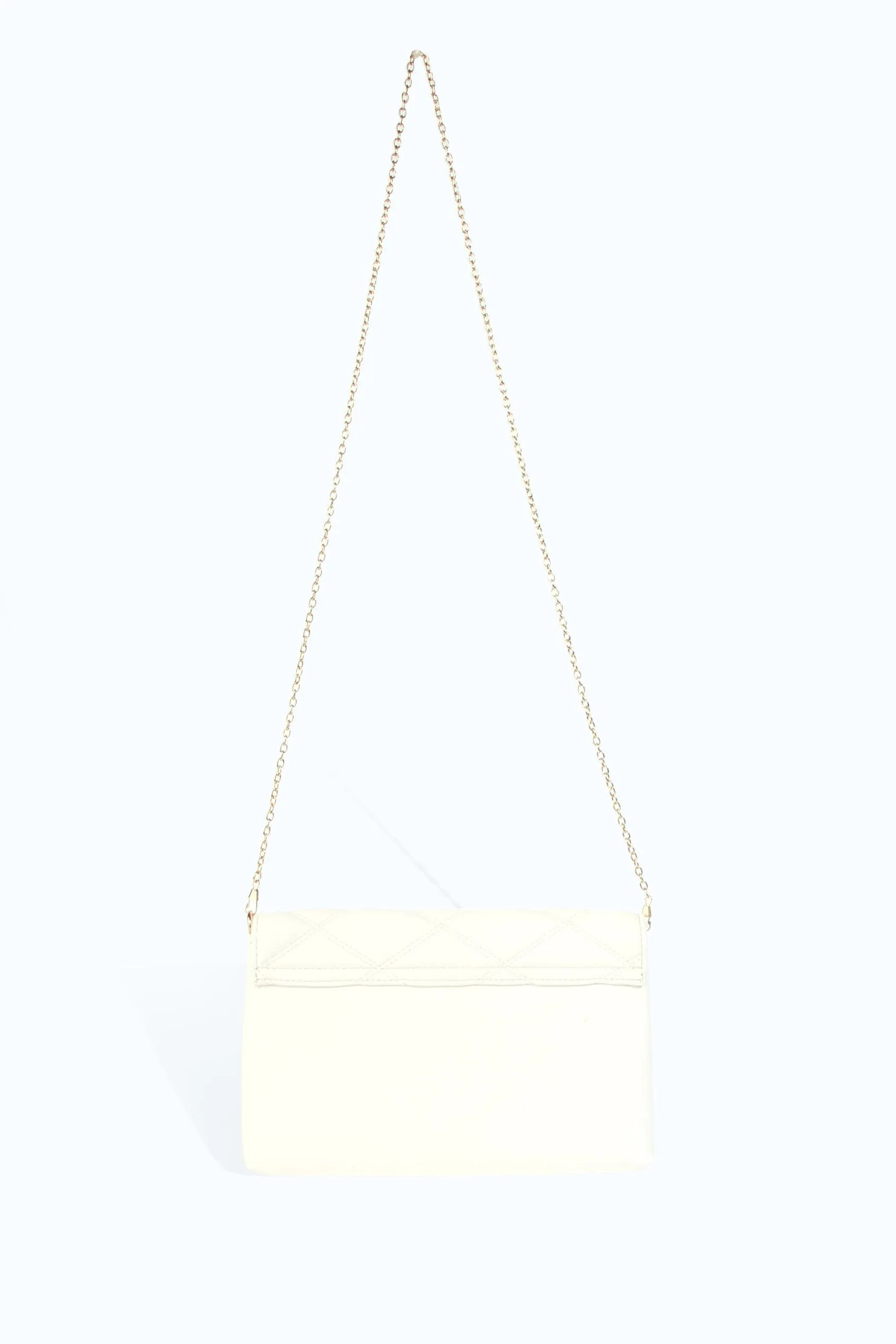 White Quilted Tassel Bag