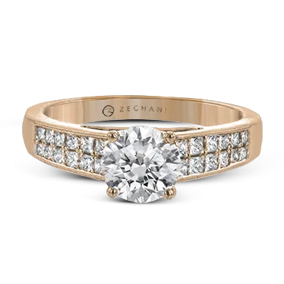 ZR2092 Engagement Ring in 14k Gold