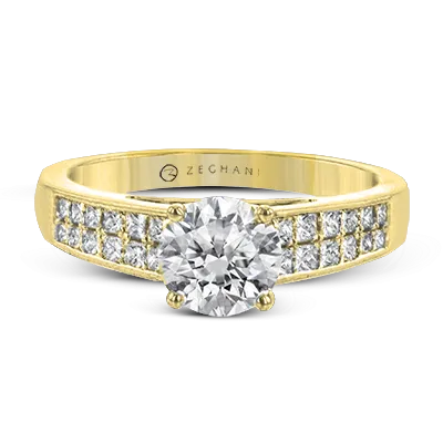 ZR2092 Engagement Ring in 14k Gold
